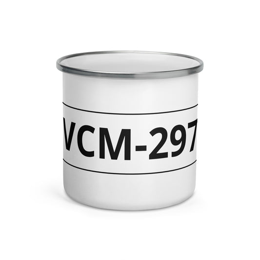 Registernummermugg Retro Vit