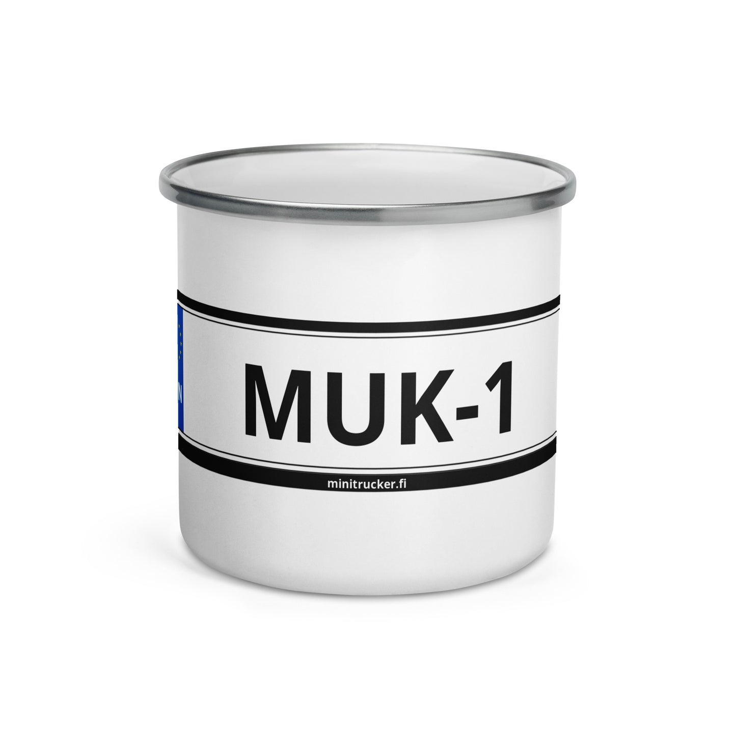 Registration number mug black frame