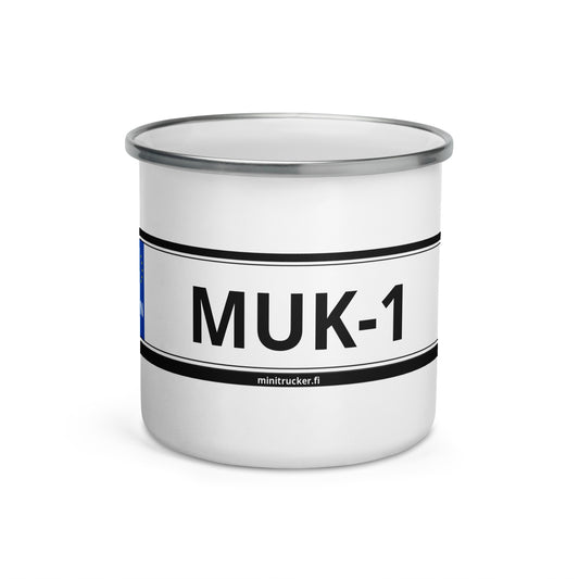 Registernummermugg svart ram