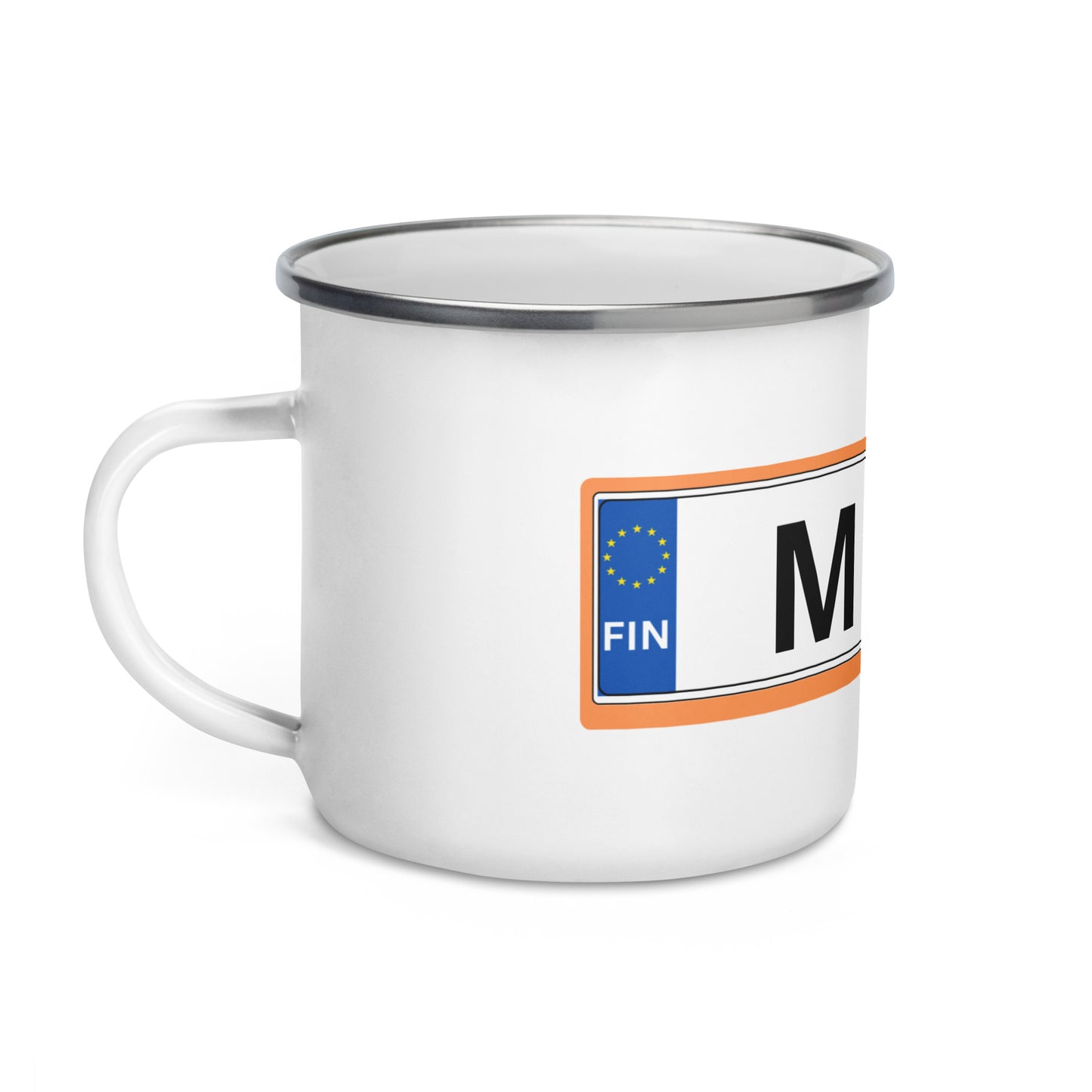 License plate mug with license frame