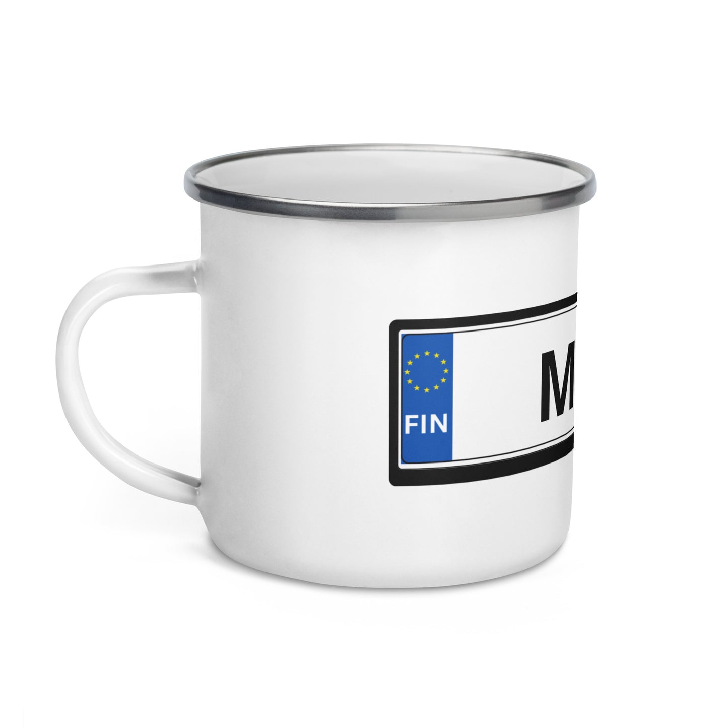 Registration number mug black frame